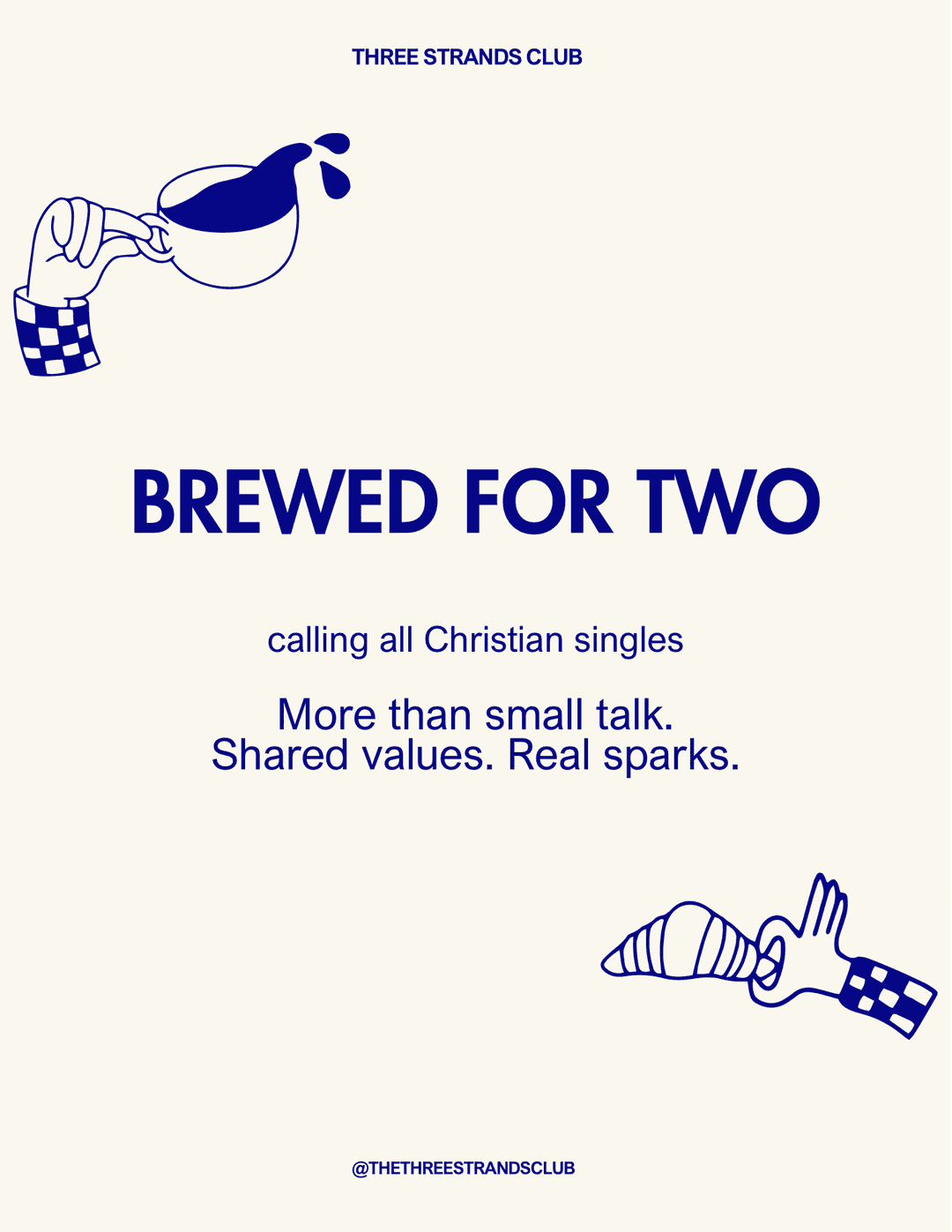 brewed for two event poster